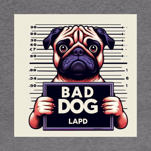 LAPD Pug Mugshot by Shawn's Domain